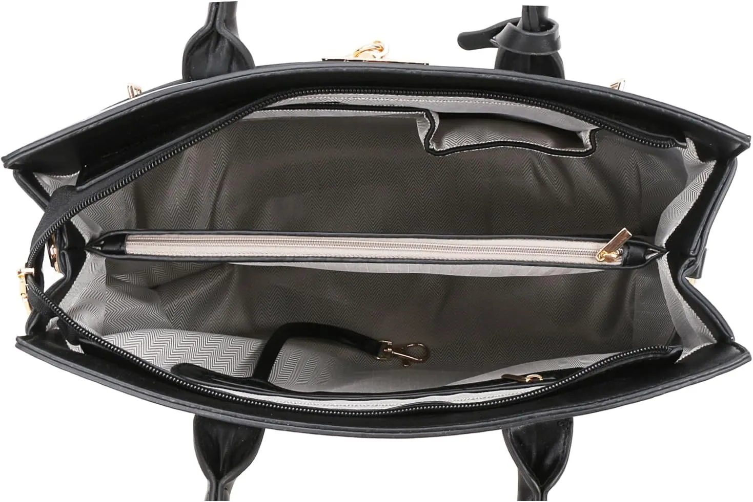 Top Handle Bag For Women, Vegan Leather Crossbody Designer Satchels, Adjustable Strap With Wallet For Ladies 2pcs