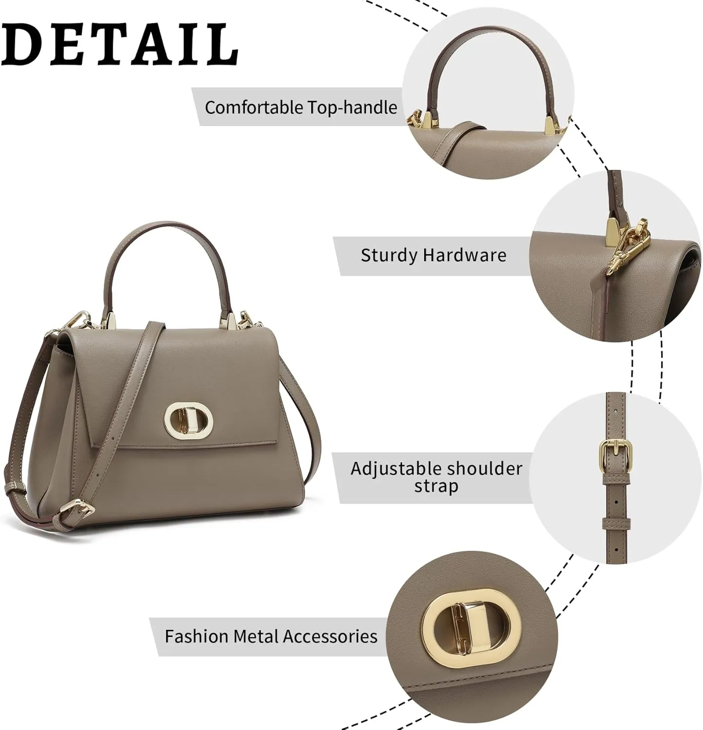Top Handle Bag Leather Satchel Bags for Women Luxury Designer Business Crossbody Work Purse with Multiple Internal Pockets