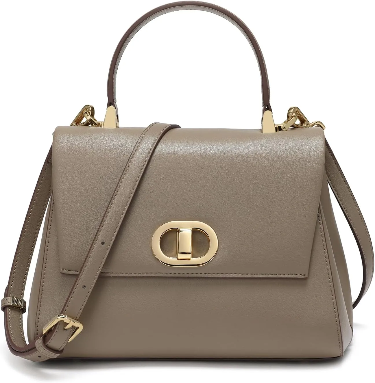 Top Handle Bag Leather Satchel Bags for Women Luxury Designer Business Crossbody Work Purse with Multiple Internal Pockets