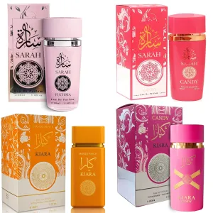 Top Sales 4 Piece Women Perfume Combo Set Eau de Parfum Natural Spary, Long Lasting Women's Fragrance Sets with Luxury Gift Box for Daily Use
