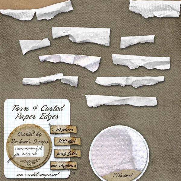 Torn & Curled Paper Edges