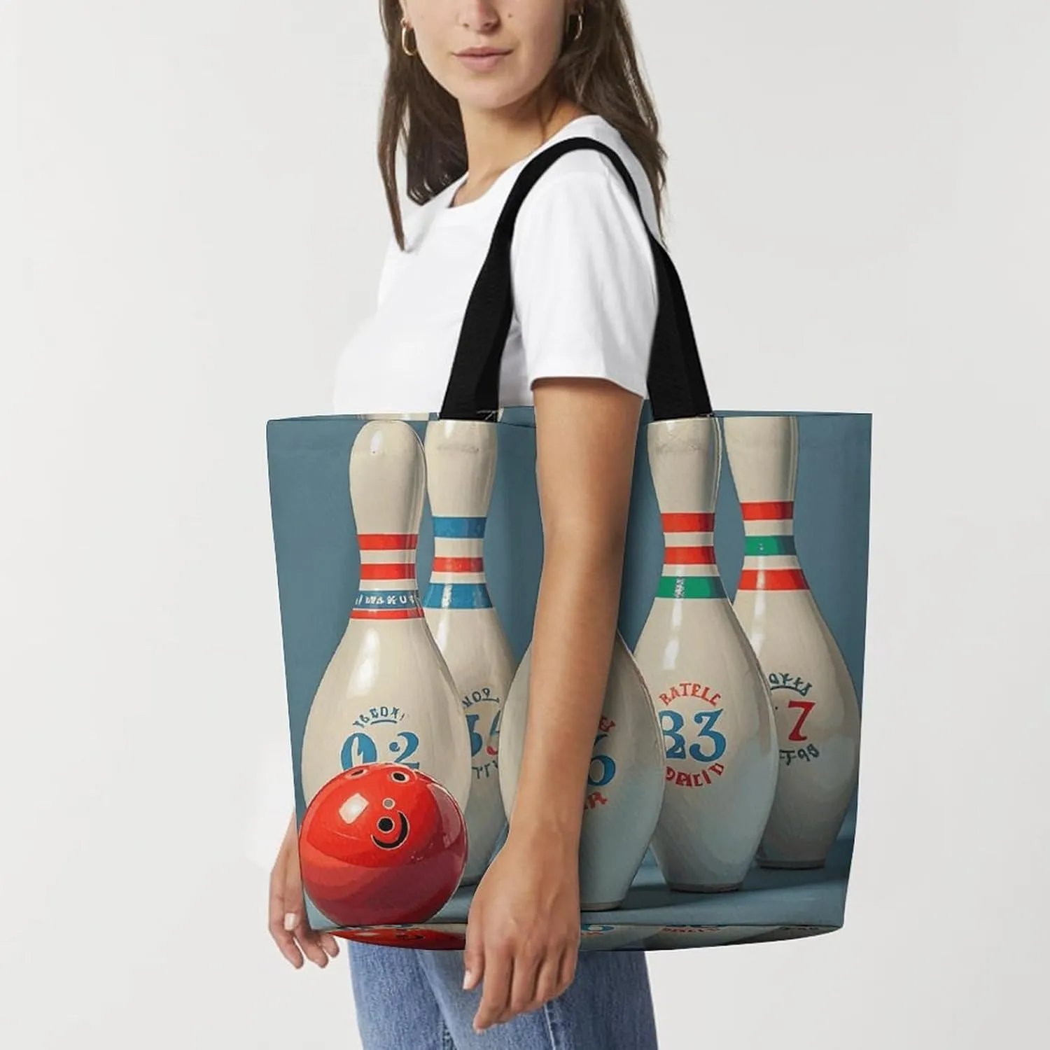 Tote Bag for Women Large Capacity Tote Bags Black Cat with White Handbag Crossbody Bag Shopping Bags Shoulder Bag