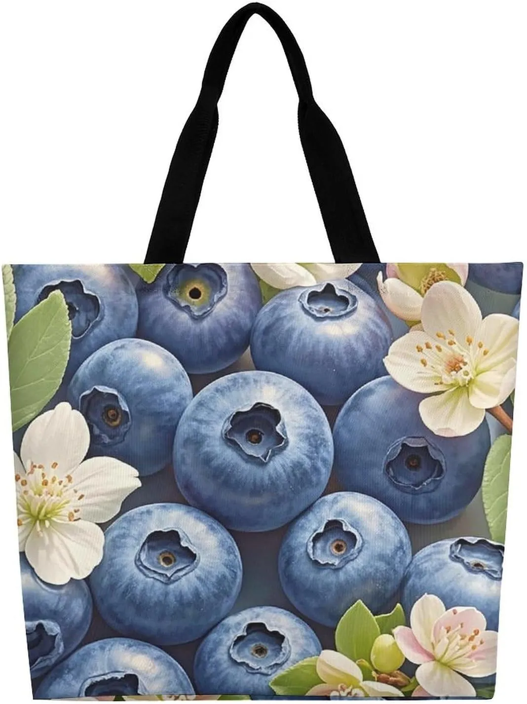 Tote Bag for Women Large Capacity Tote Bags Blue Fruit Pattern Handbag Crossbody Bag Shopping Bags Shoulder Bag