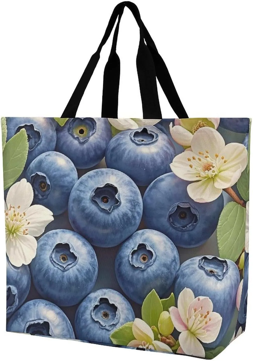Tote Bag for Women Large Capacity Tote Bags Blue Fruit Pattern Handbag Crossbody Bag Shopping Bags Shoulder Bag