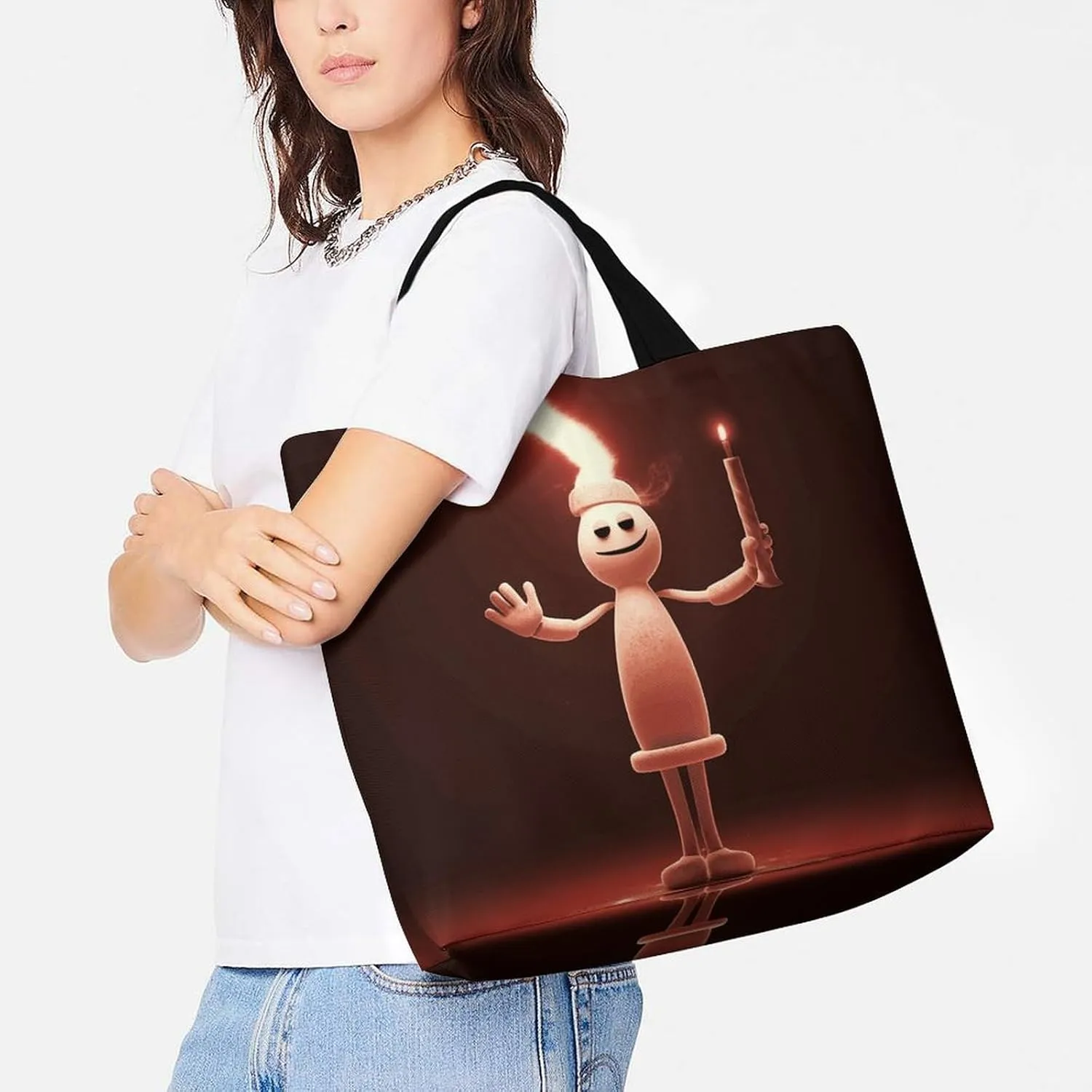 Tote Bag for Women Large Capacity Tote Bags Hearts And Stars Handbag Crossbody Bag Shopping Bags Shoulder Bag