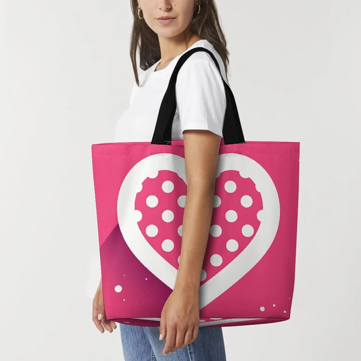 Tote Bag for Women Large Capacity Tote Bags Hearts And Stars Handbag Crossbody Bag Shopping Bags Shoulder Bag