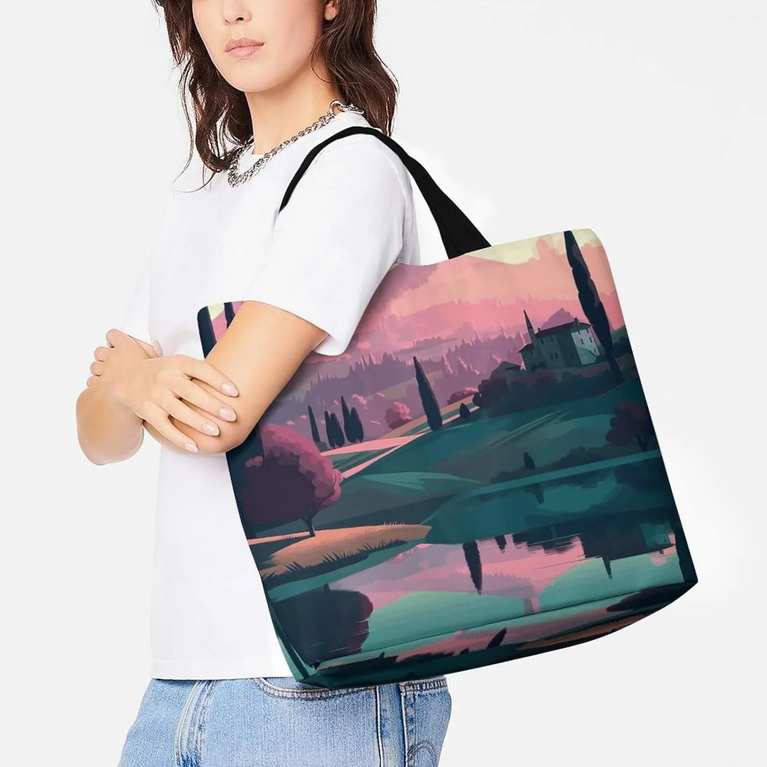 Tote Bag for Women Large Capacity Tote Bags Spherical Handbag Crossbody Bag Shopping Bags Shoulder Bag