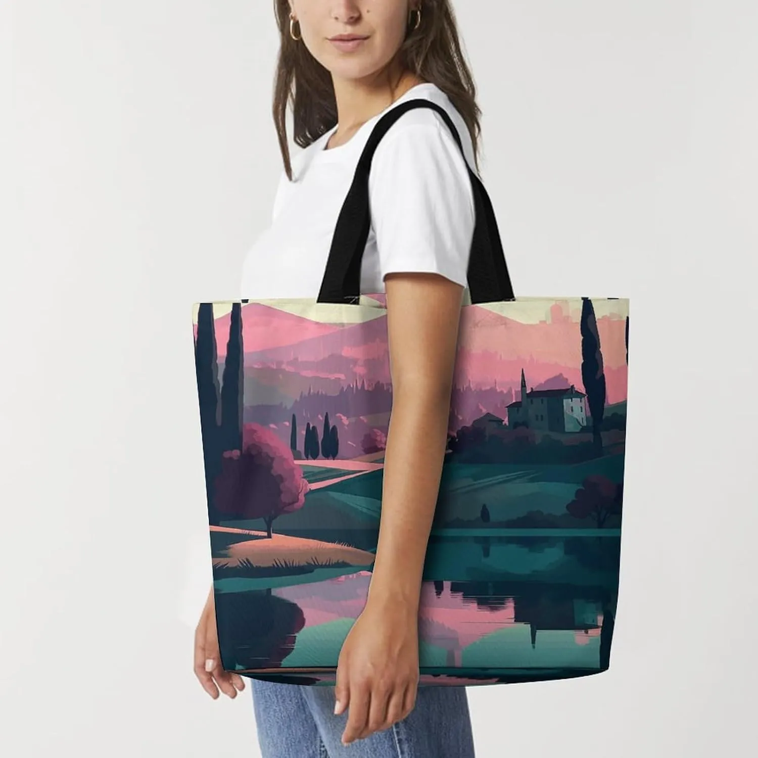 Tote Bag for Women Large Capacity Tote Bags Spherical Handbag Crossbody Bag Shopping Bags Shoulder Bag