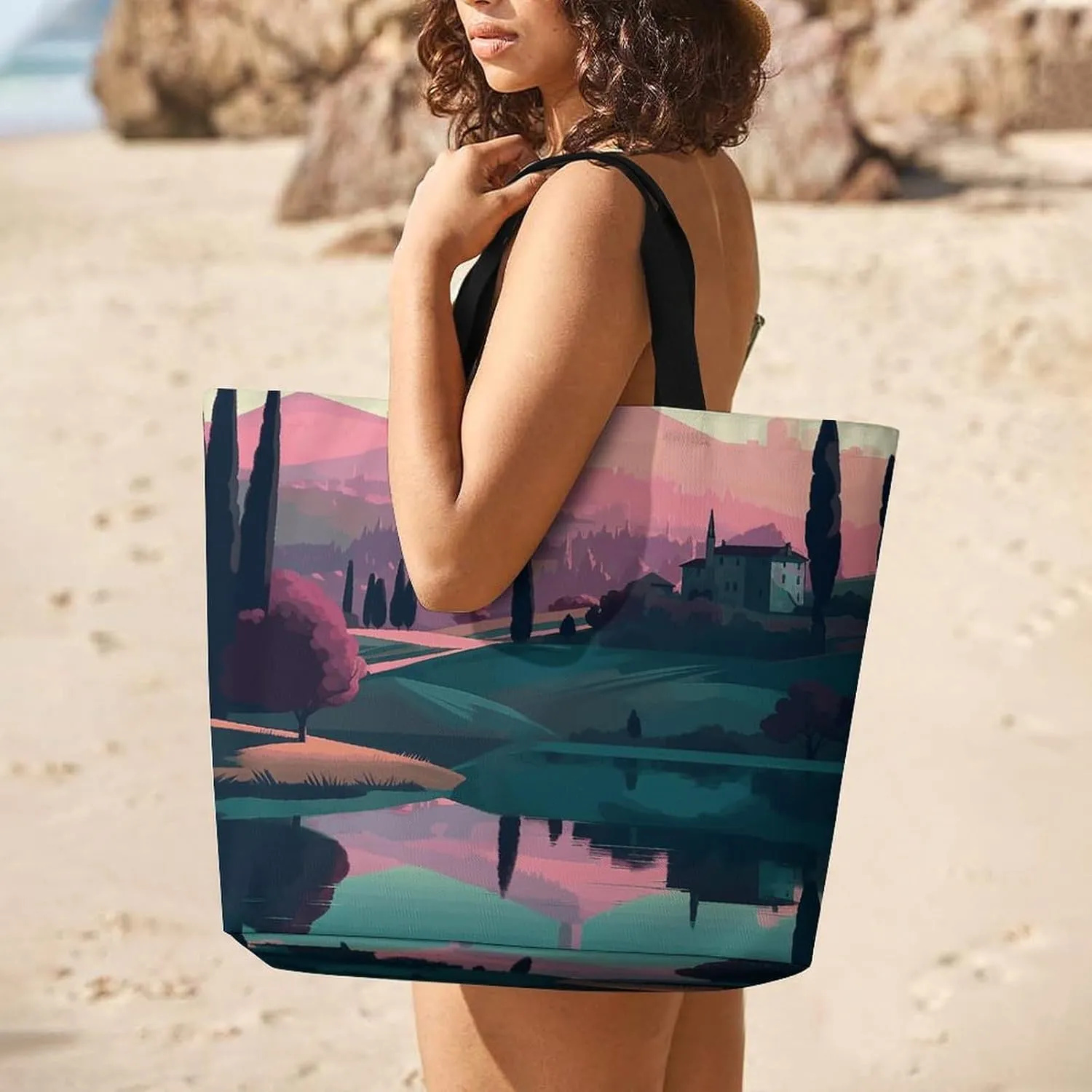 Tote Bag for Women Large Capacity Tote Bags Spherical Handbag Crossbody Bag Shopping Bags Shoulder Bag