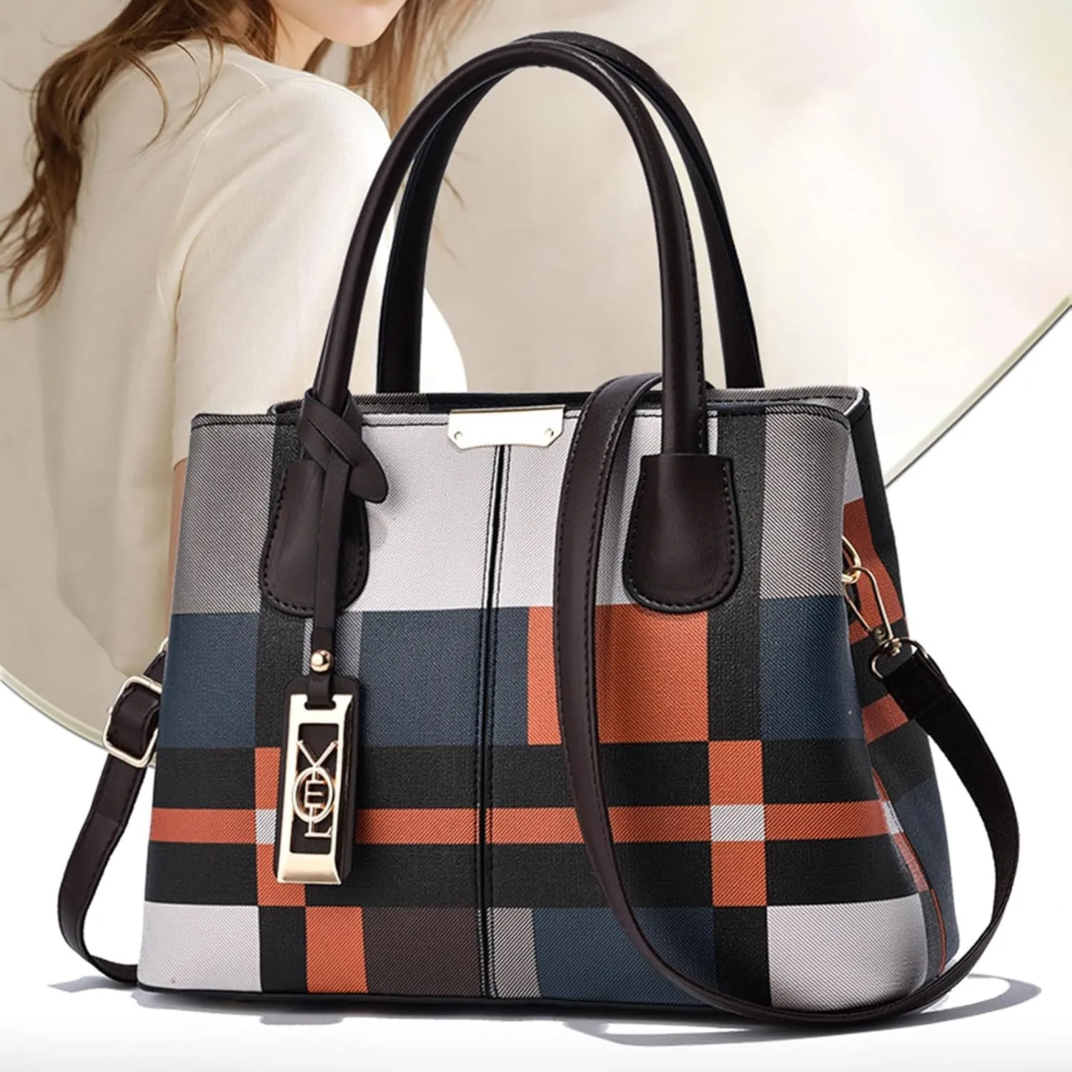 Tote Bag For Women Nylon Cloth Bag Shoulder Bag Lightweight Large Capacity Bag Pockets Casual Messenger Bag For Outdoor Y
