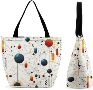 Tote Bag for Women Shoulder Tote Purse Reusable Grocery Bag Physics Print Aesthetic Shopping Bags