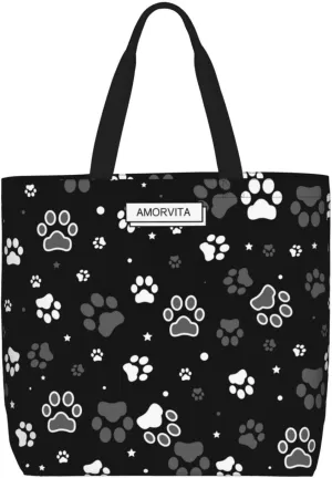 Tote Bag for Women with Zipper Pockets Reusable Grocery Bags Foldable Beach Bag Gifts
