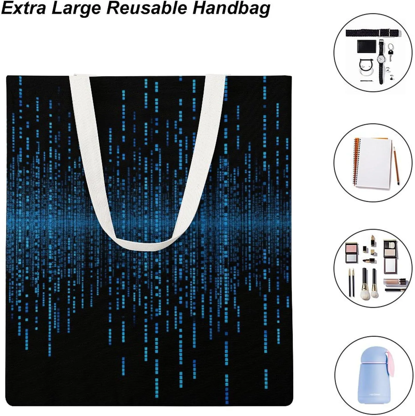 Tote Bag for Women Xmas Snowman Canvas Tote Bag Handbag Crossbody Bag Shopping Bags Shoulder Bag