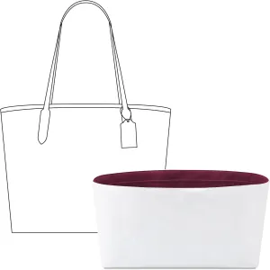 Tote Bag Organizer Insert for COACH City33 handbag, Custom Fit Inside Premium Prunoir Lightweight WaterResistant Purse Insert with Cup Holder Accessories