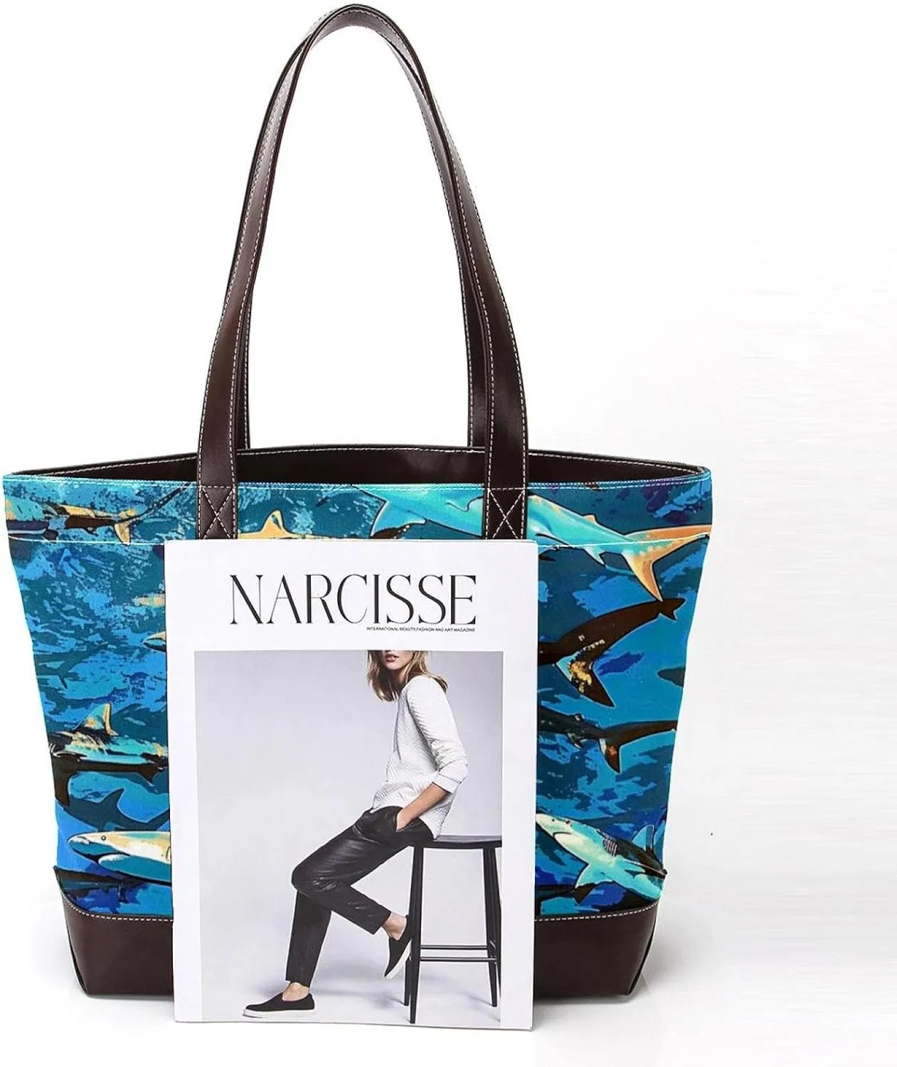 Tote Bags, Large Tote Bags for Women, Tote Bag with Zipper, March Is Coming Cartoon Cats Lovely, Totes for Women