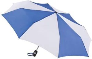 totes Auto Open Auto Close Umbrella 43" Arc Fits in Travel Bag, Color: Royal Blue/White
