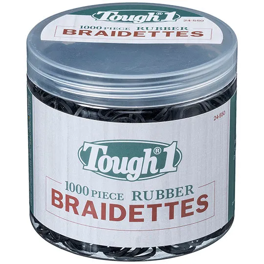 Tough 1 Braiding Bands- Black