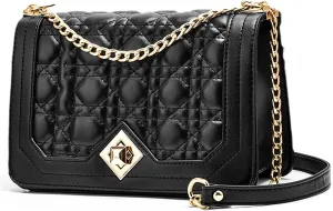 Travistar Crossbody Bags for Women Small Handbags PU Leather Shoulder Bag Purse Evening Bag Quilted Satchels with Chain Strap