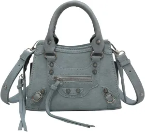 Trendy Vegan Leather Crossbody Bags for Women Small Shoulder Tote Purse Y2k Rivet Handbags Designer Satchels 2025