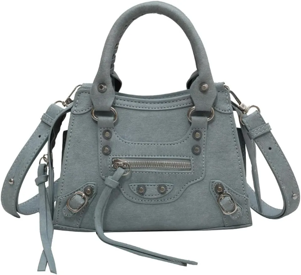 Trendy Vegan Leather Crossbody Bags for Women Small Shoulder Tote Purse Y2k Rivet Handbags Designer Satchels 2025