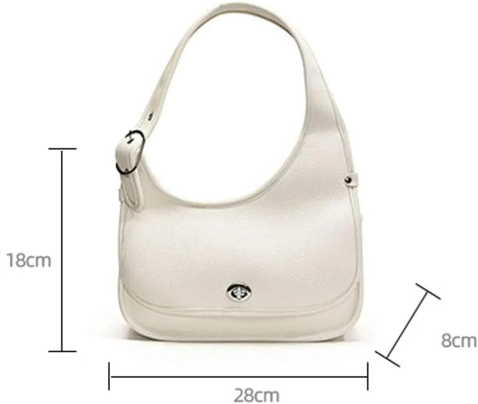 Trendy Vegan Leather Shoulder Bags for Women Small Y2k Tote Purse Handbags Designer Underarm Satchels 2025