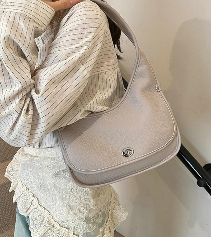 Trendy Vegan Leather Shoulder Bags for Women Small Y2k Tote Purse Handbags Designer Underarm Satchels 2025