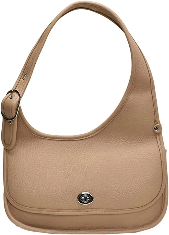 Trendy Vegan Leather Shoulder Bags for Women Small Y2k Tote Purse Handbags Designer Underarm Satchels 2025