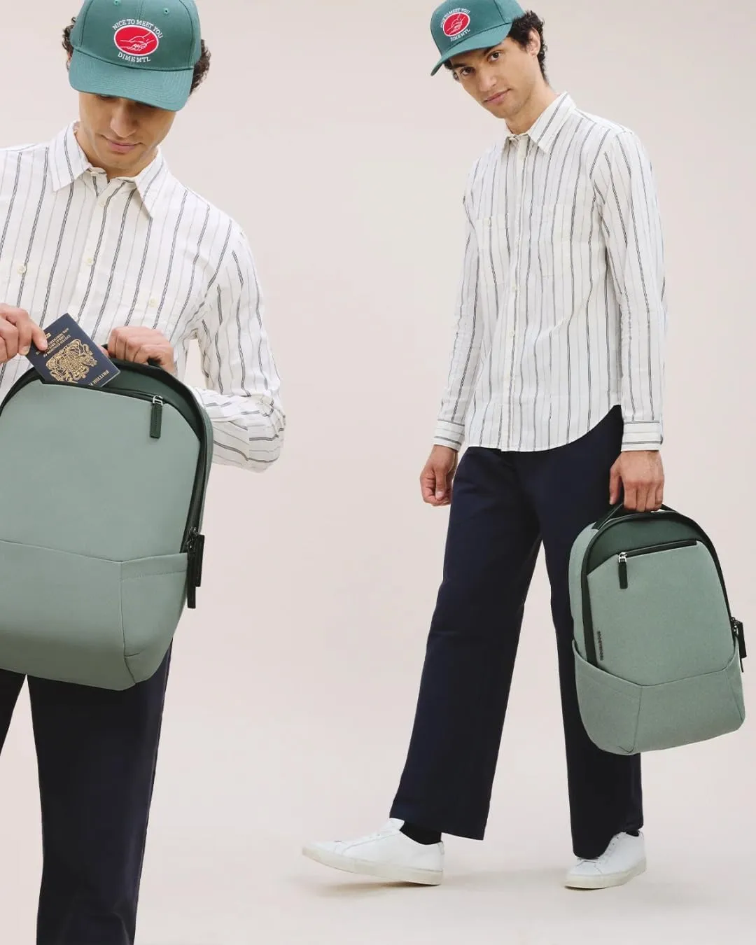 Troubadour Apex Backpack 3.0 - Premium Waterproof Laptop Backpack Fits Up to 17" - Ergonomic Design for Work and Travel - Stylish Backpack with 5-Year Guarantee - Green Smoke & Obsidian Green