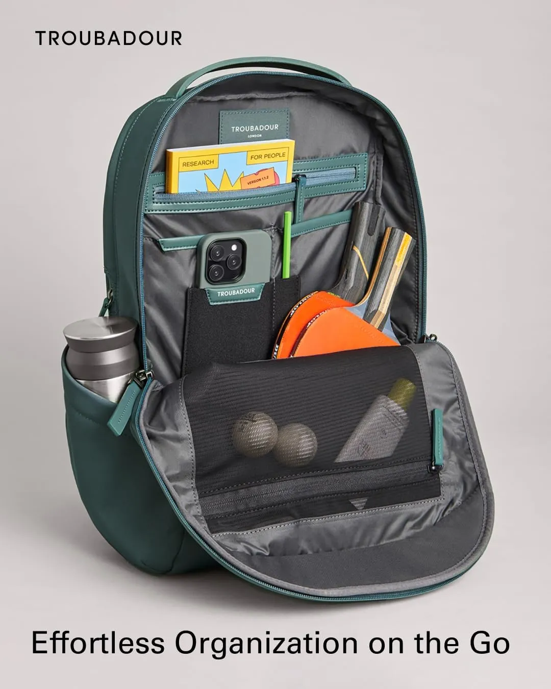 Troubadour Apex Backpack 3.0 - Premium Waterproof Laptop Backpack Fits Up to 17" - Ergonomic Design for Work and Travel - Stylish Backpack with 5-Year Guarantee - Livid Green