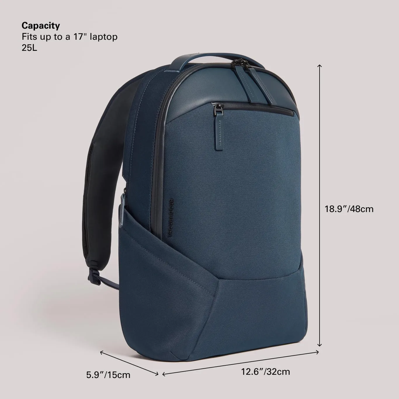 Troubadour Apex Backpack 3.0 - Premium Waterproof Laptop Backpack Fits Up to 17" - Ergonomic Design for Work and Travel - Stylish Backpack with 5-Year Guarantee - Navy