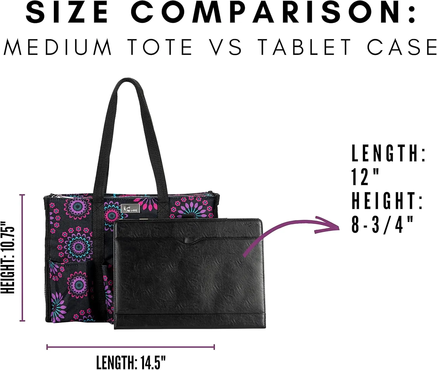 Utility Tote with Pockets & Compartments - Perfect Nurse, Teacher & Work Bag