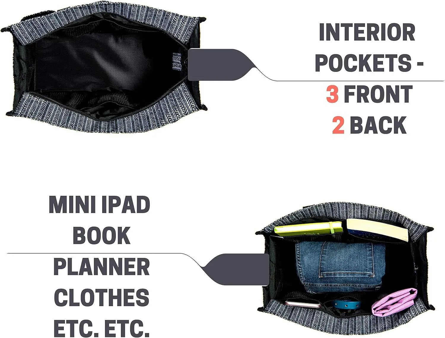 Utility Tote with Pockets & Compartments - Perfect Nurse, Teacher & Work Bag