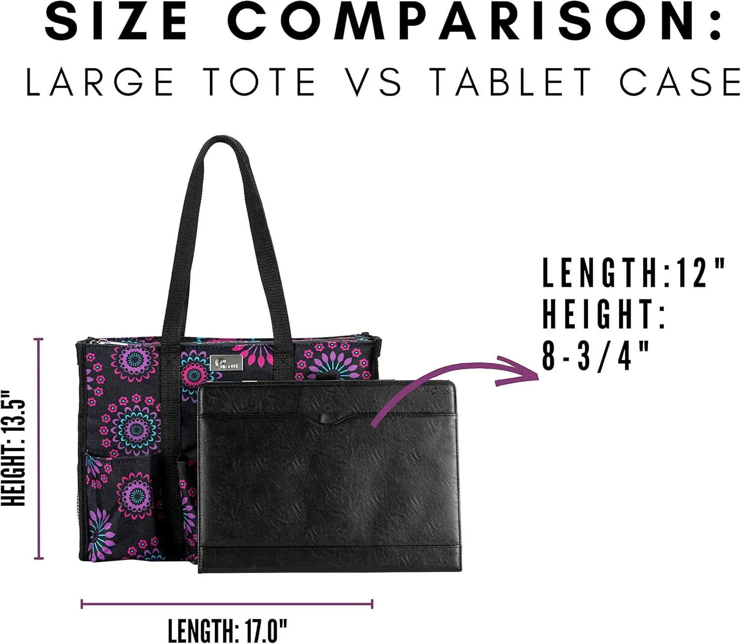 Utility Tote with Pockets & Compartments - Perfect Nurse, Teacher & Work Bag