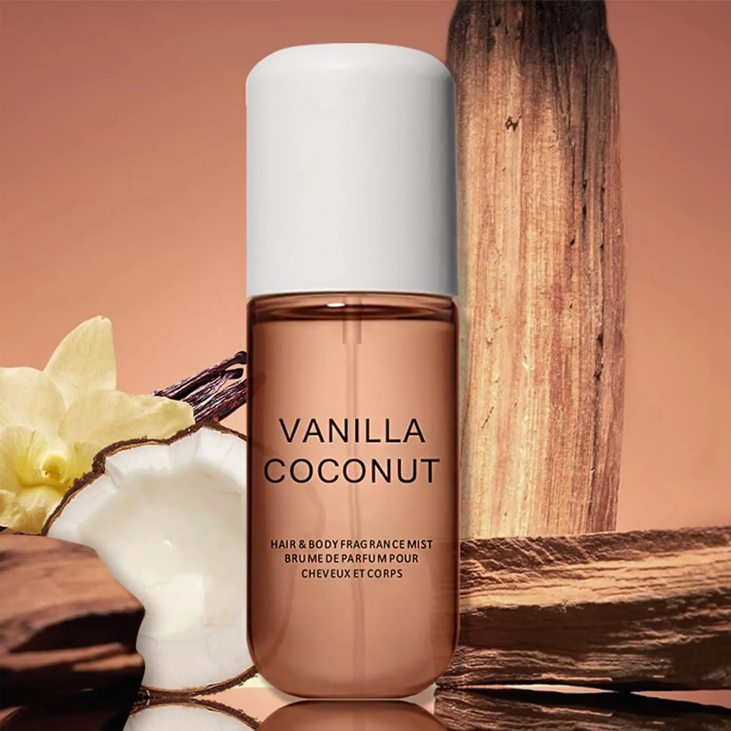 Vanilla Perfume Body Mist, Hair & Body Mist Fragrance, 50 ML Travel Size Long-Lasting Perfume Spray, Heavy Cream and Vanilla Coconut, 2 Pcs