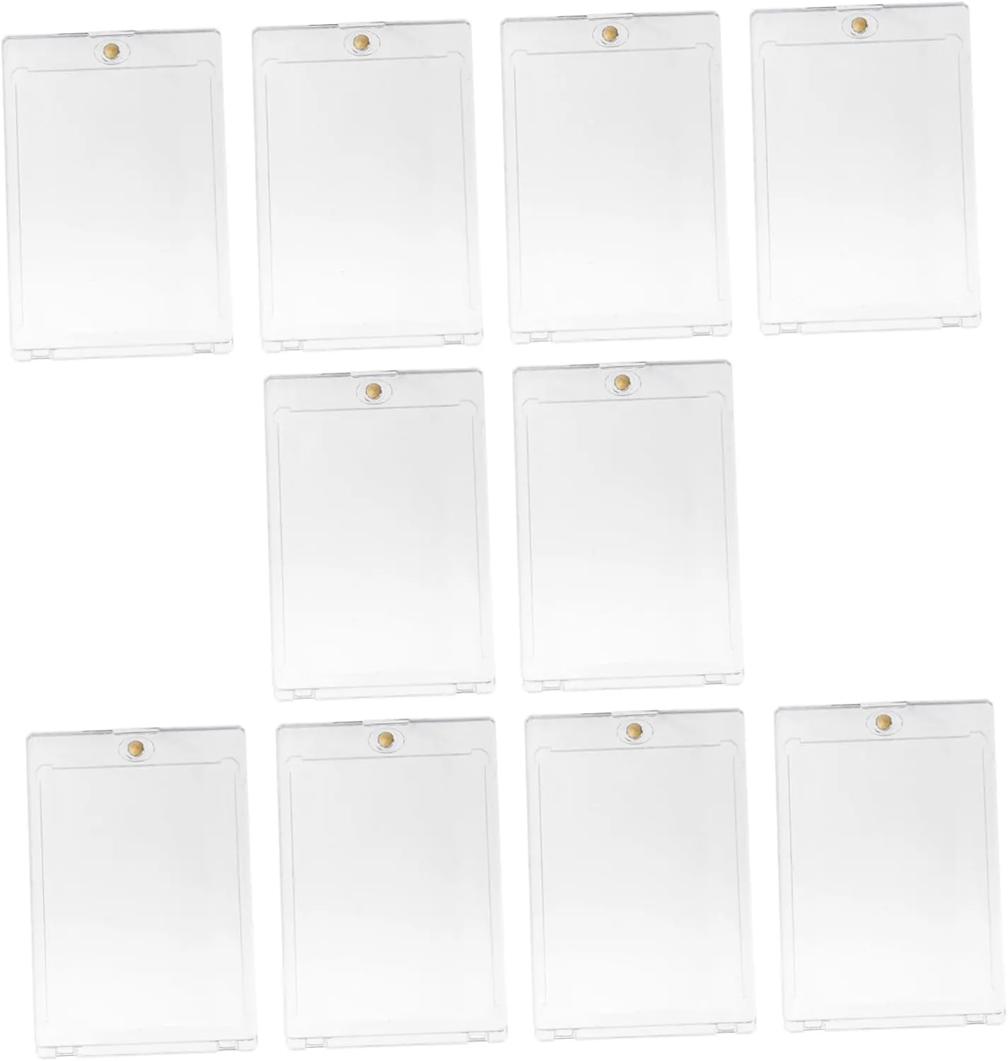 VANZACK 10Pcs Magnetic Playing Card Case Transparent Game Card Holder for Safe Storage and Display