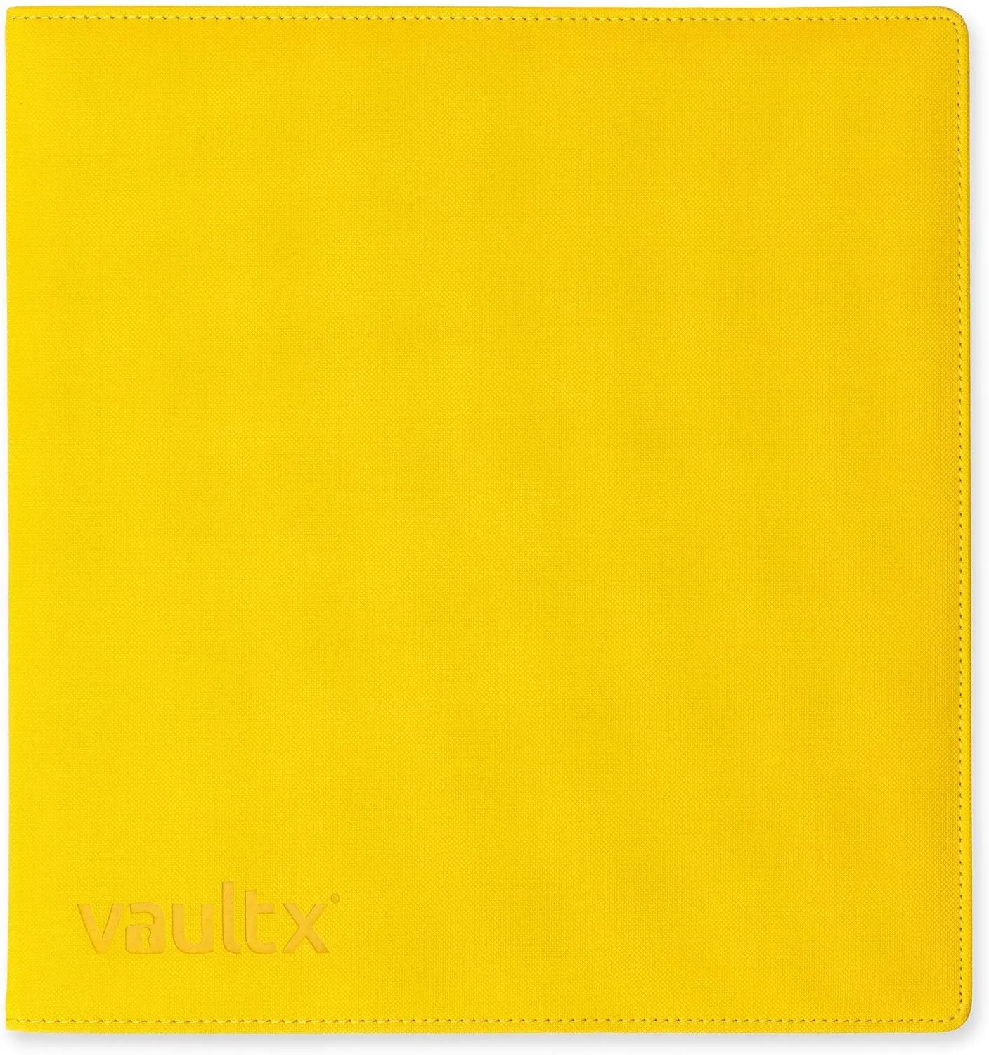 Vault X Trading Card 3 Ring Binder, fits 9 Pocket Pages, 540 Cards, Exo-Tec Material, Easy Open, D-Ring Clip Folder for Collectible Card Games, Sports, TCG (Yellow, Slim)
