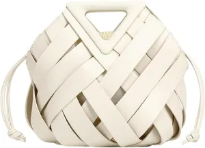 Vegan Leather Clutch Purses for Women Woven Small Crossbody Shoulder Bag Cute Top Handle Handbags Satchels 2025