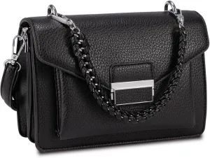 Vegan Leather Crossbody Bags for Women Designer Trendy Small Cross Body Purse Handbags Shoulder 2025(black)