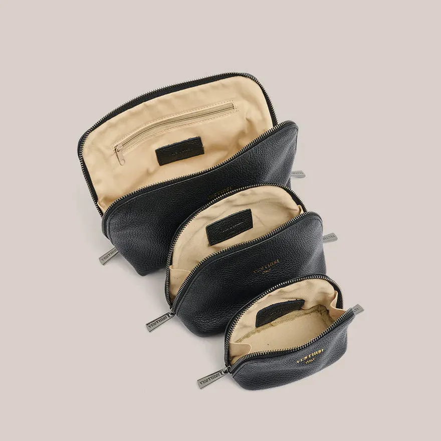 Vestirsi Cosmetics Pouch Trio Black