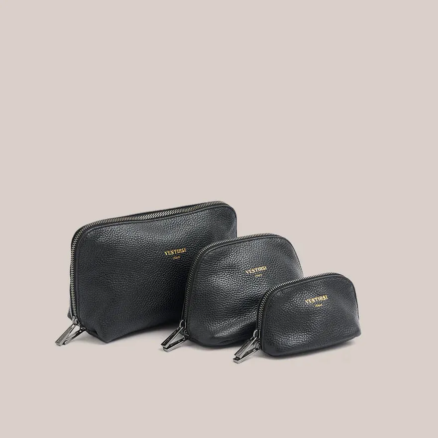 Vestirsi Cosmetics Pouch Trio Black