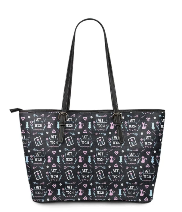 VET Tech Large PU Faux Leather Tote Bag