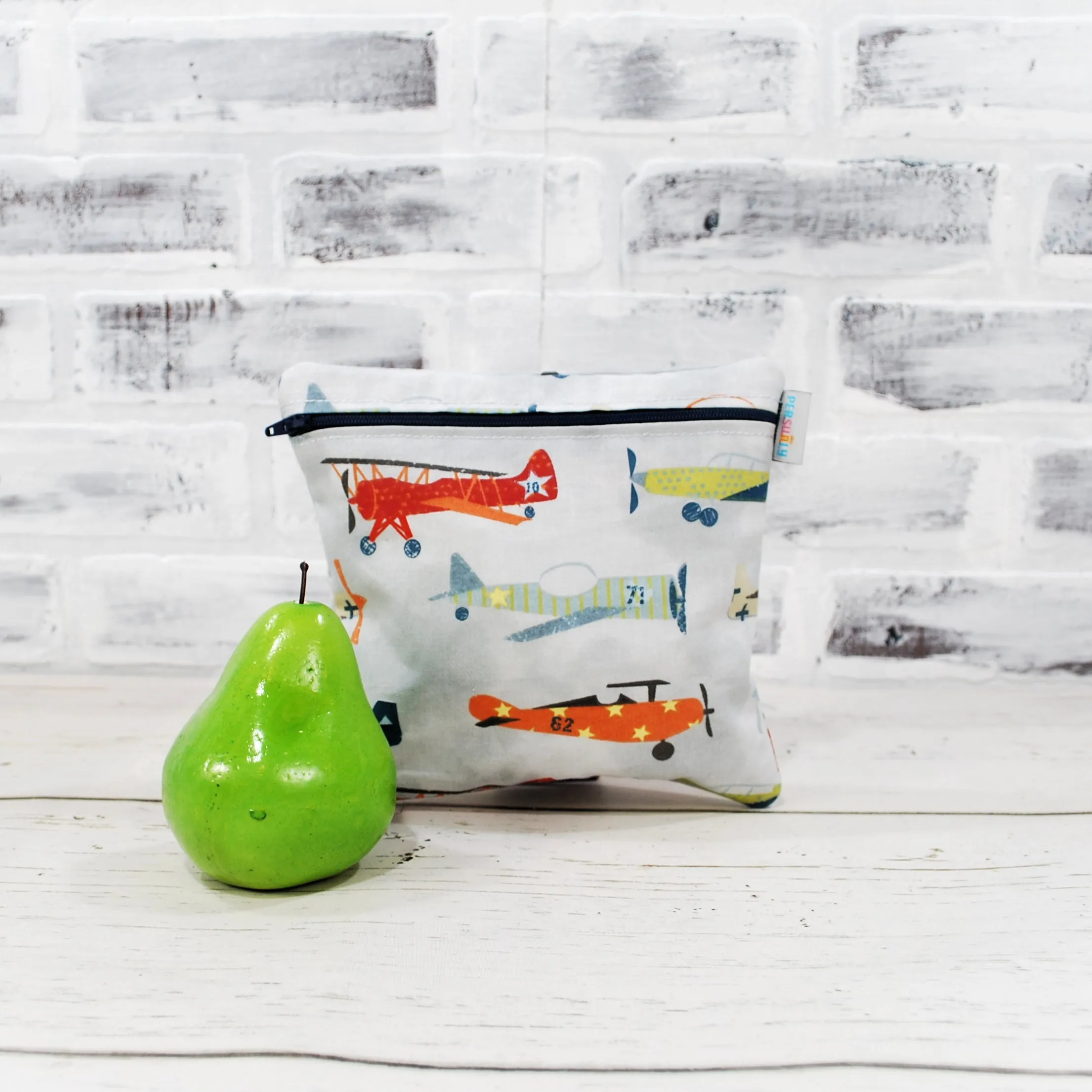 Vintage Airplanes Personalized Reusable Food Bag