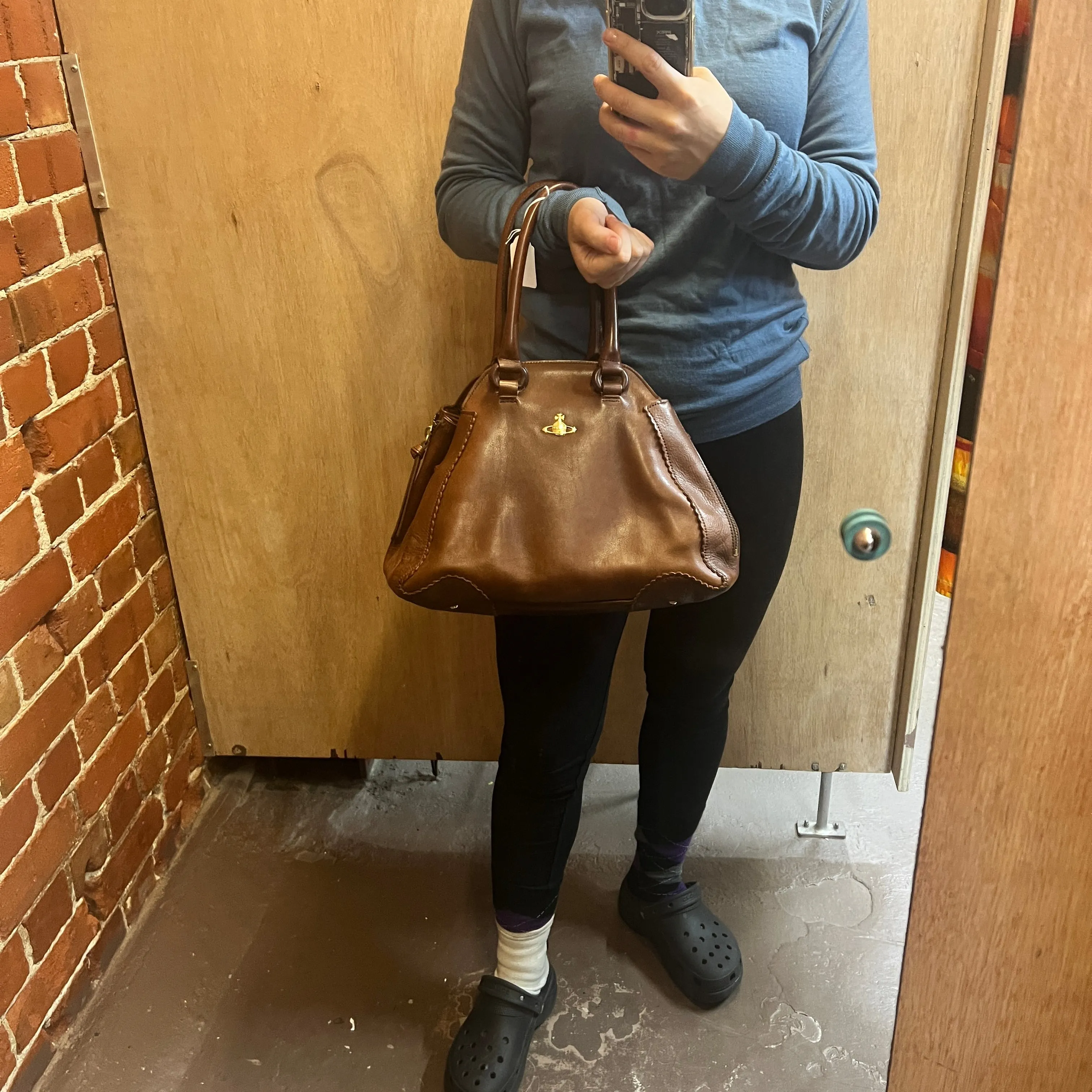 VIVIENNE WESTWOOD leather Yasmin handbag