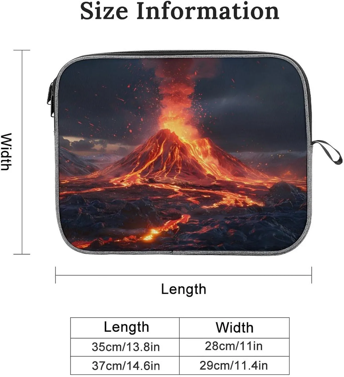 Volcano Eruption(1) Laptop Case Notebook Case Laptop Sleeve Bag Computer Bag Briefcase Carrying Cover 13inch