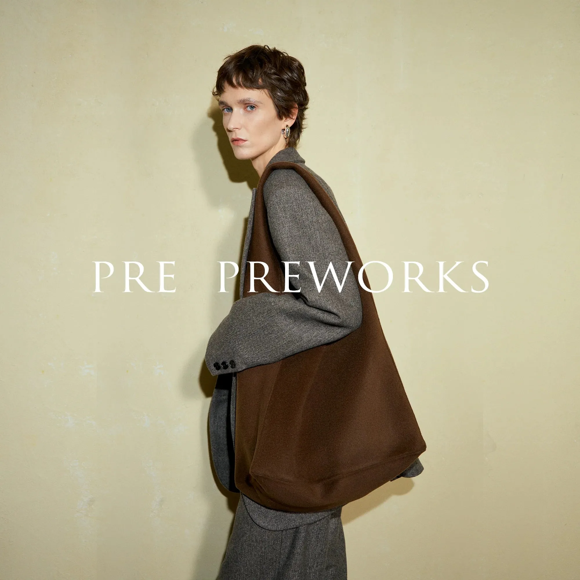 Wabi-sabi Large Capacity Wool Crossbody Bag