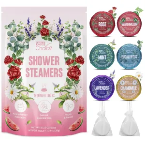 W&E Choice Shower Steamers Aromatherapy - Shower Bombs with Natural Essential Oils, Birthday Gifts for Women& Men, Mothers Day Gifts for Mom, Wife, Daughter 18 Pack