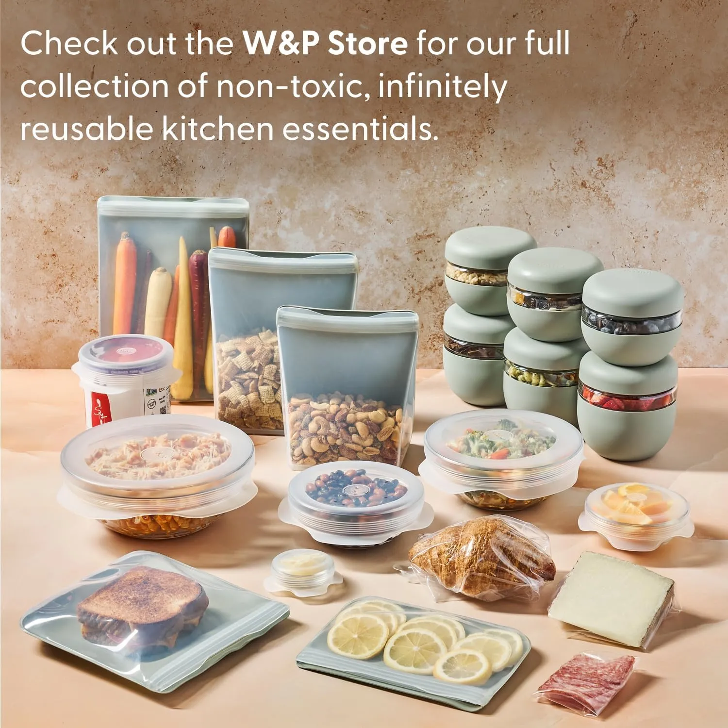 W&P Porter Ceramic Mug w/ Protective Silicone Sleeve, Cream 16 Ounces | On-the-Go | Reusable Cup for Coffee or Tea | Portable | Dishwasher Safe