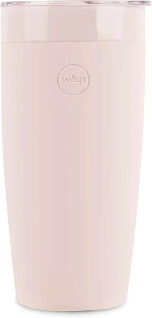 W&P Porter Insulated Tumbler 20 oz | No Metallic Aftertaste Ceramic Coated for Water, Coffee, & Tea | Wide Mouth Vacuum Insulated | Dishwasher Safe, Blush (Tone on Tone)