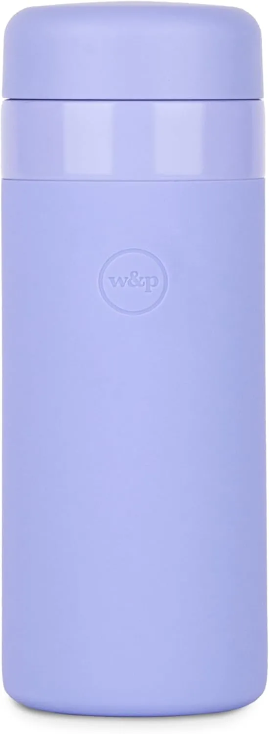 W&P Porter Insulated Water Bottle, 16oz Lavender, Vacuum Insulated Stainless Steel with Ceramic Coating, Leak Proof, Dishwasher Safe