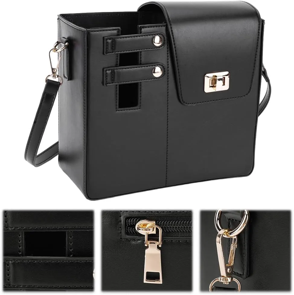 Water Cup Holder Bag Crossbody Water Bottle Bags for Women Leather Water Bottle Carrier Bag